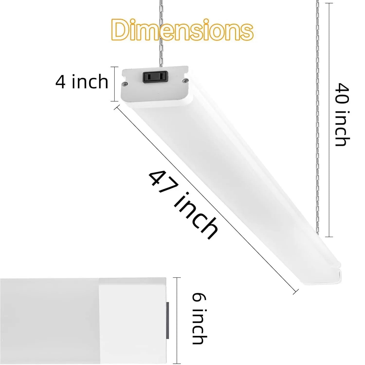 4FT LED Shop Light Linkable 2 Pack